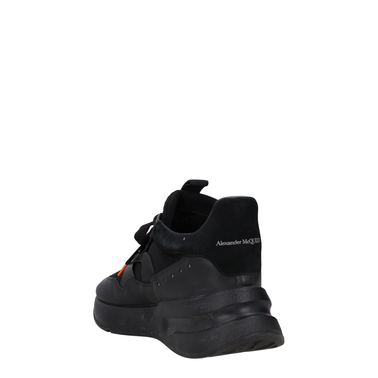 ALEXANDER MCQUEEN Mens Trainers Black Leather Mid Top Lace Up UK 7 RRP 590 — View 5