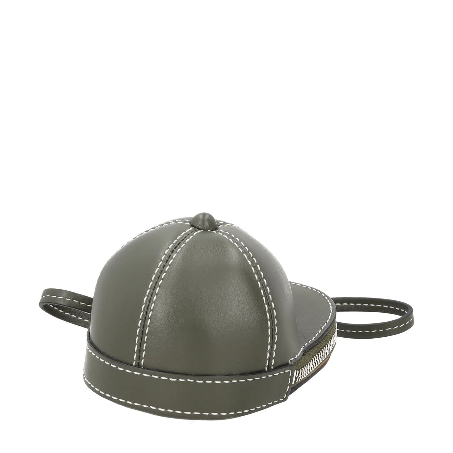 J.W. ANDERSON Womens Nano Cap Crossbody Bag Leather Army Green Size S RRP 295 — View 6