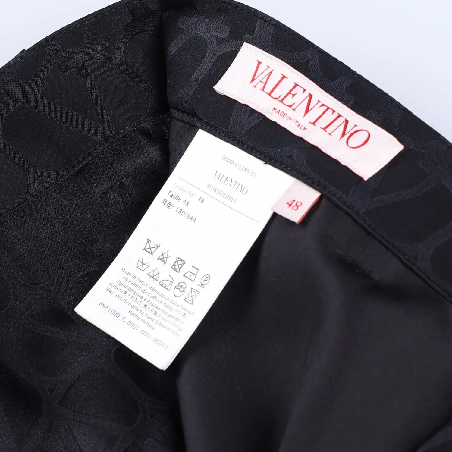 VALENTINO Mens Bermuda Shorts Silk Jacquard Toile Iconograph Black 48 RRP 1290 — View 9