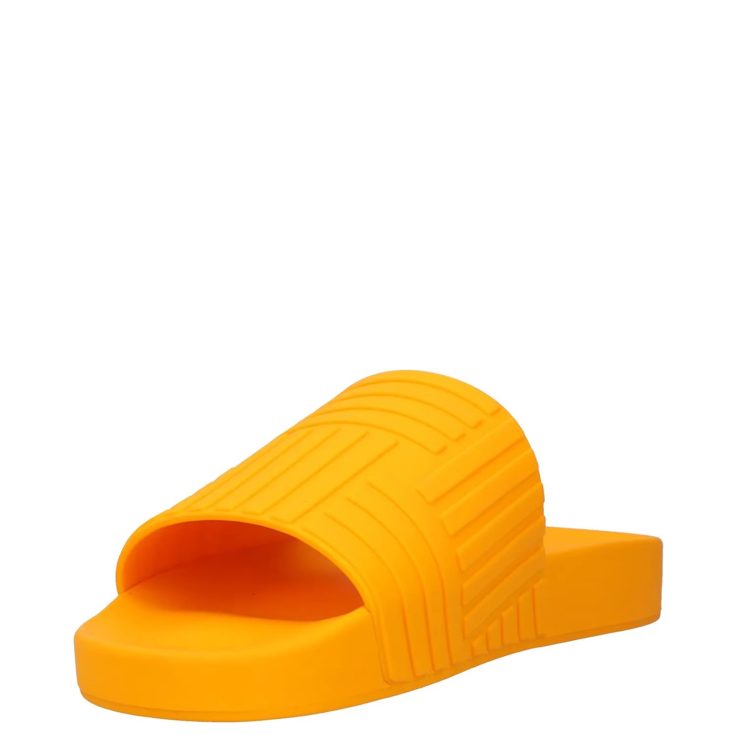 BOTTEGA VENETA Womens Slides Flat Rubber Geometric Print Orange UK 6 RRP 300 — View 3