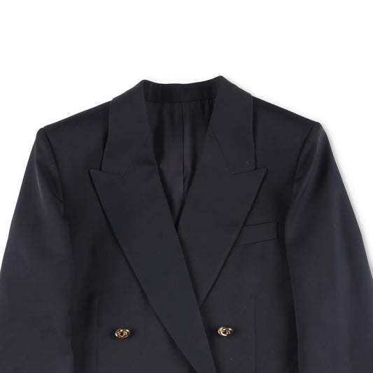 BOTTEGA VENETA Womens Blazer Jacket Long Sleeve Double Breasted Black 42 RRP2060 — View 2