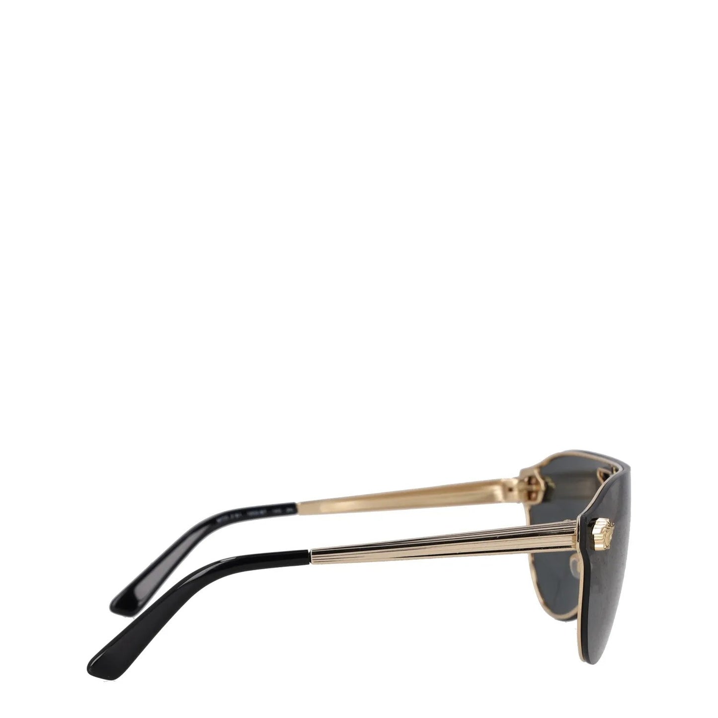 VERSACE Unisex Shield Sunglasses Gold Metal Frame Grey Reflective Lens OS RRP350 — View 6
