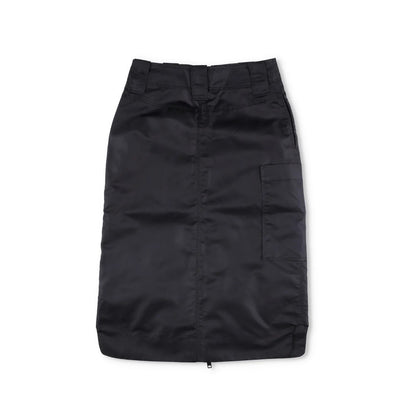GANNI Womens Midi Skirt Black Polyamide Zip Closure Pockets Size 36 RRP 215 — View 6