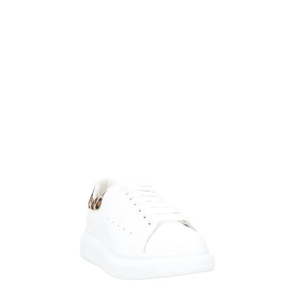 ALEXANDER MCQUEEN Womens White Leopard Print Leather Low Top Chunky UK 6 RRP 540 — View 2