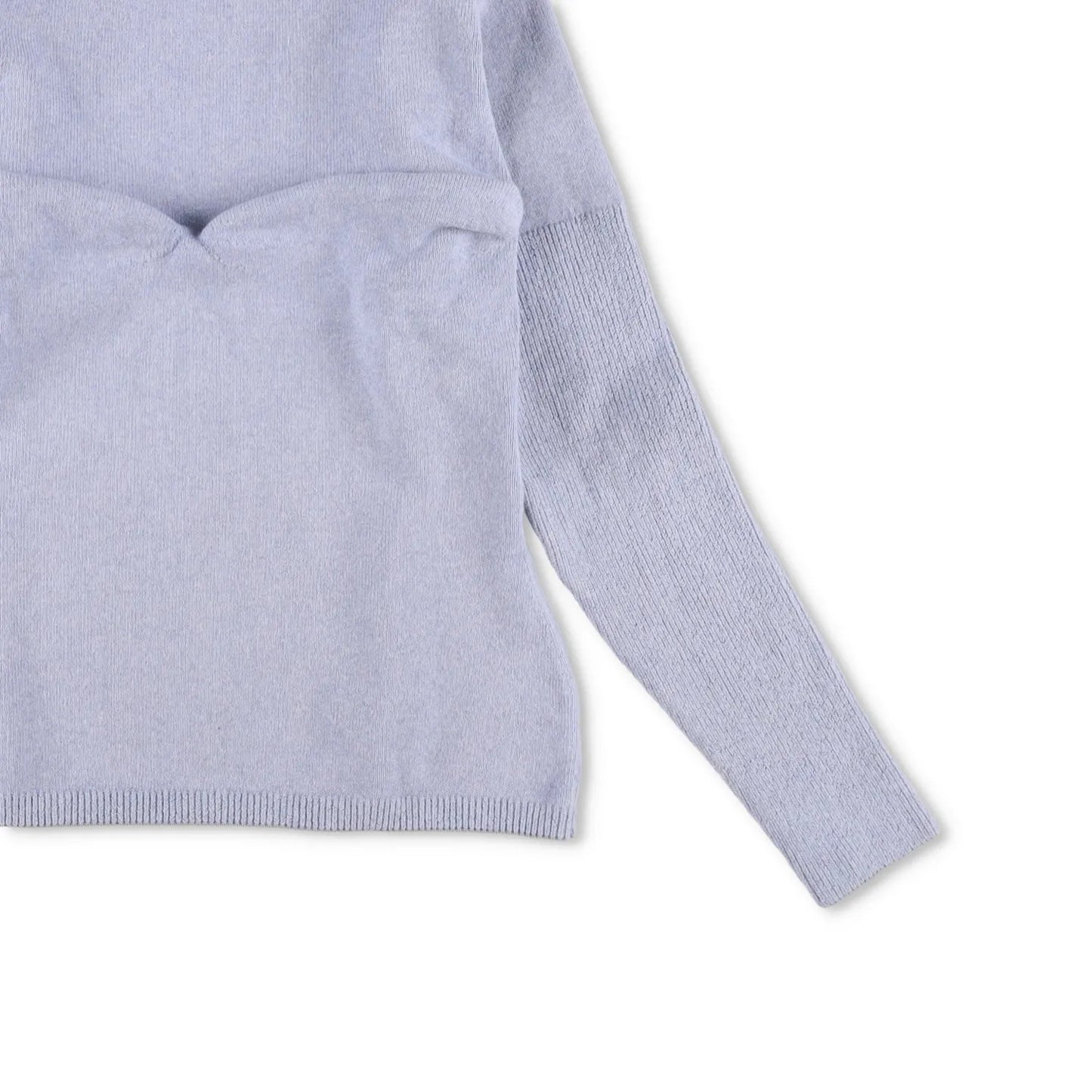 SINEAD O'DWYER Women Jumper Knit Long Sleeve Ribbed Arms Grey High Neck 3 RRP535 — View 4