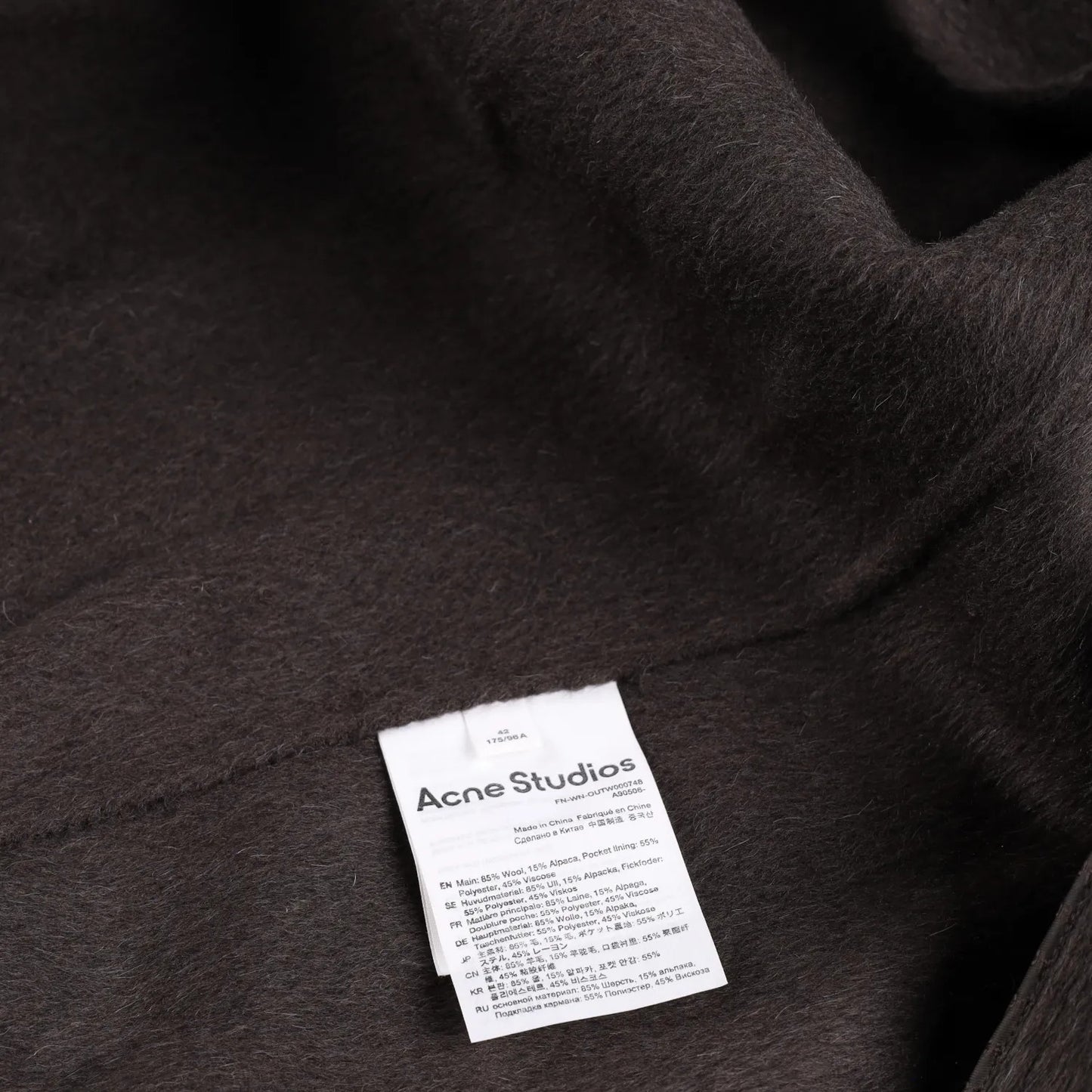 ACNE STUDIOS Womens Onessa Overcoat Neck Long Sleeve Knee Length Grey 42 RRP1225 — View 7