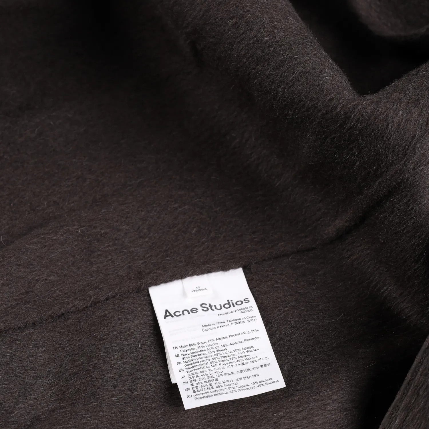 ACNE STUDIOS Womens Onessa Overcoat Neck Long Sleeve Knee Length Grey 42 RRP1225 — View 7
