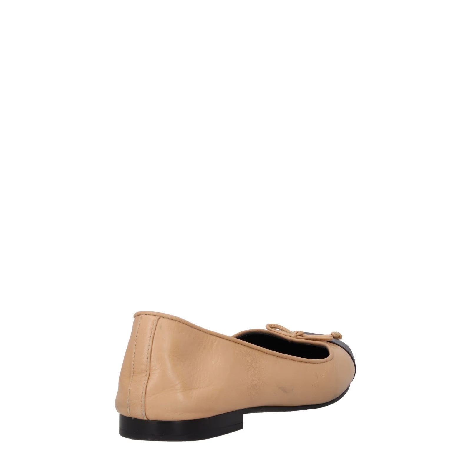 TORY BURCH Bow Leather Ballet Flats Beige Black Bow Accents US 8.5 RRP 240 — View 6