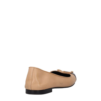 TORY BURCH Bow Leather Ballet Flats Beige Black Bow Accents US 8.5 RRP 240 — View 6
