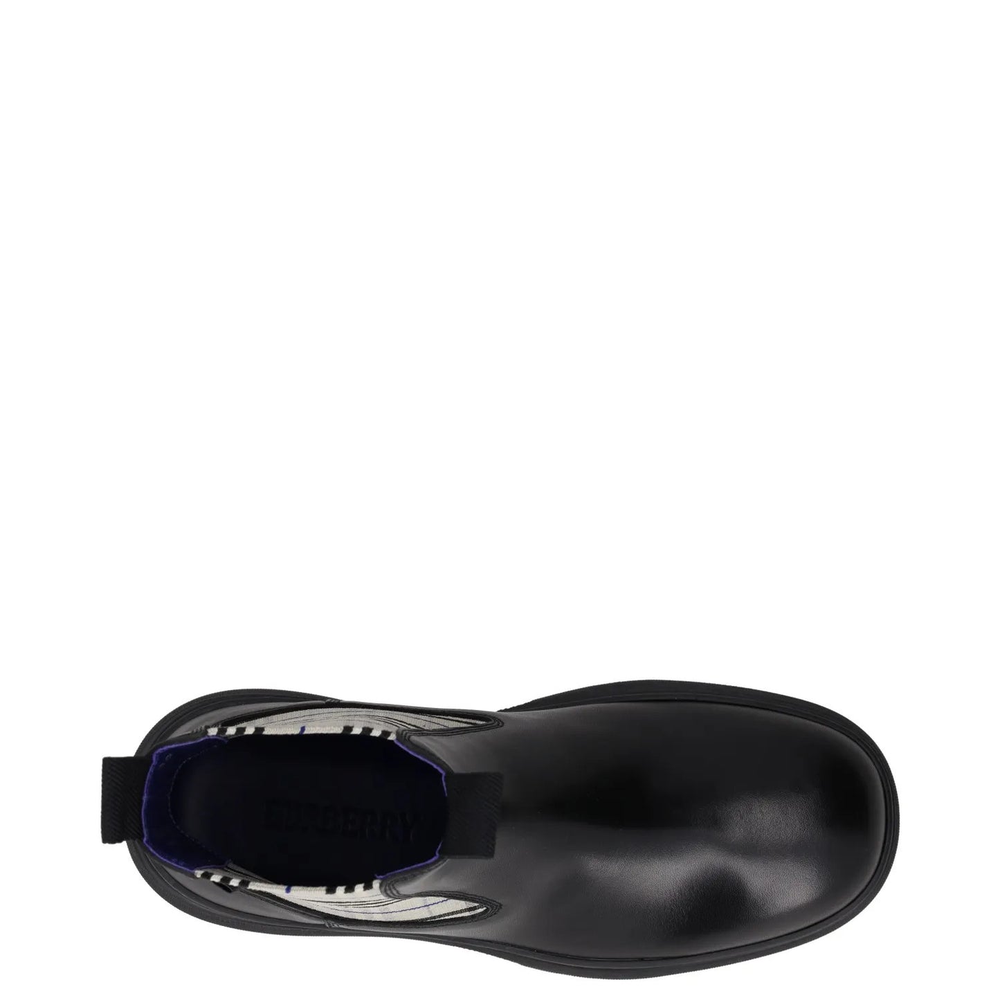 BURBERRY Womens Burb Creeper Chelsea Boot Flat Check Pattern Black UK7 RRP 828 — View 7