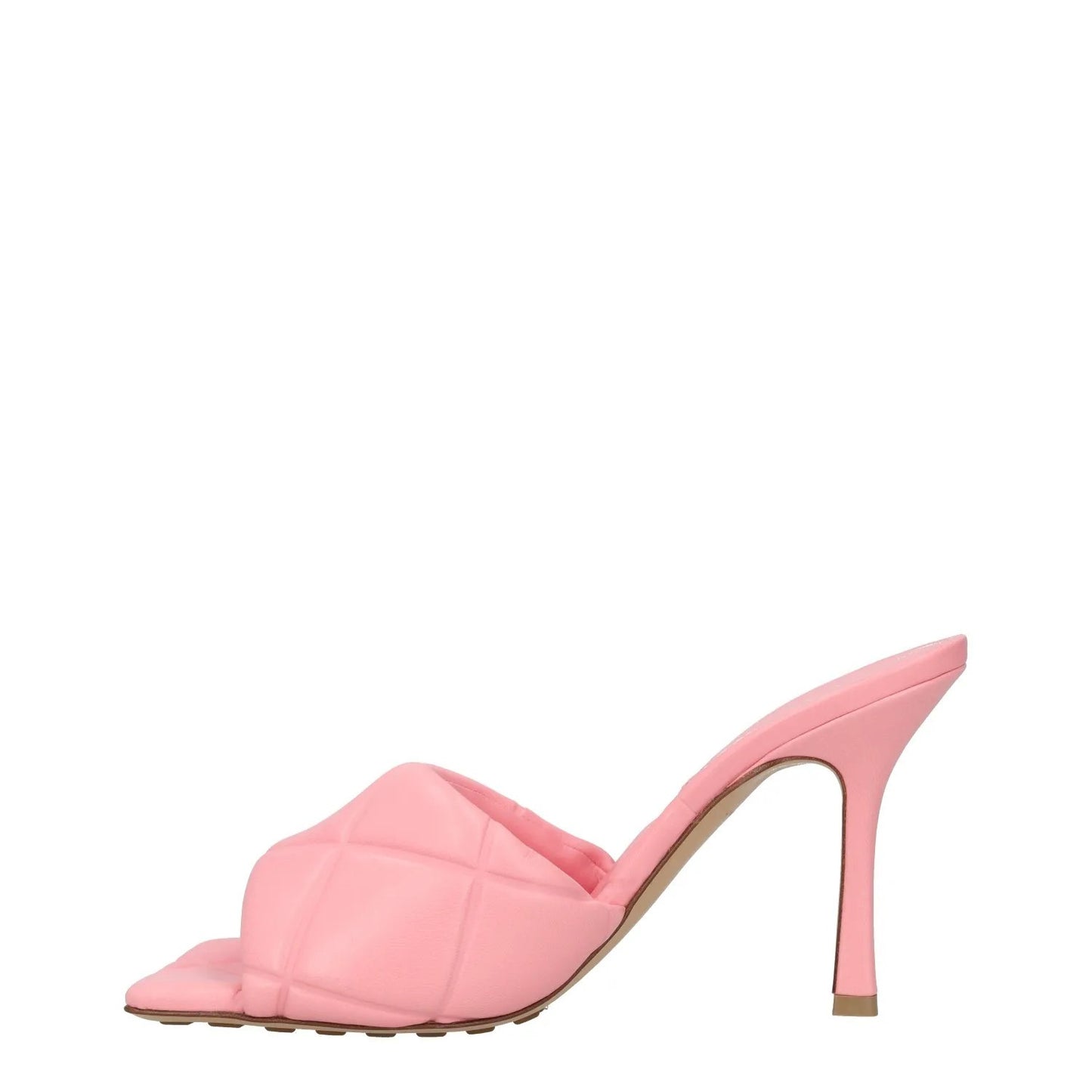 BOTTEGA VENETA Womens Quilted Stiletto Mules Pink Leather Slip On UK 6.5 RRP1150 — View 4