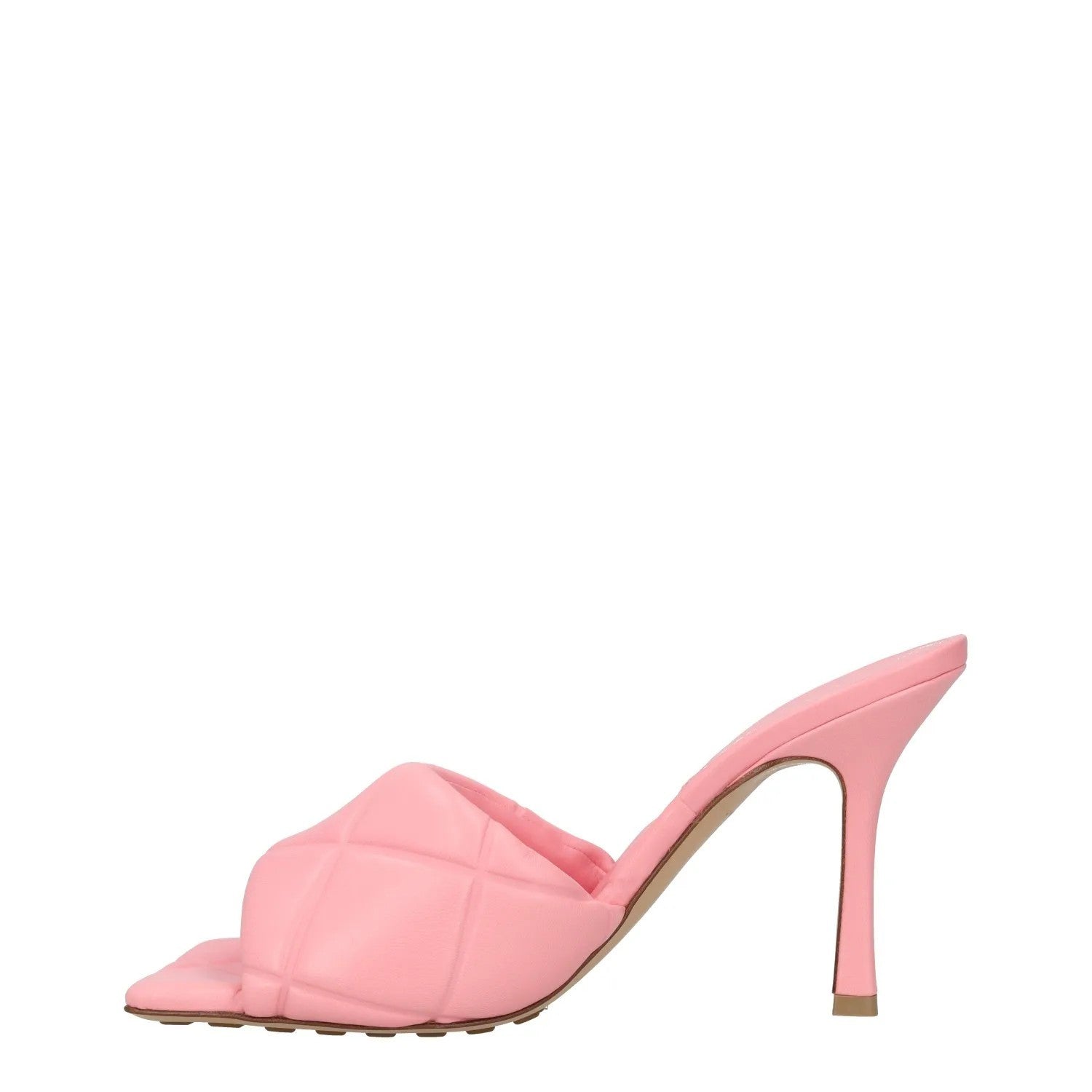 BOTTEGA VENETA Womens Quilted Stiletto Mules Pink Leather Slip On UK 6.5 RRP1150 — View 4