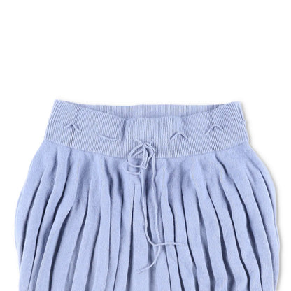 DANIELLE GUIZIO Womens Cielo Pleated Mini Skirt Low Rise Blue Pleated M RRP 150 — View 2