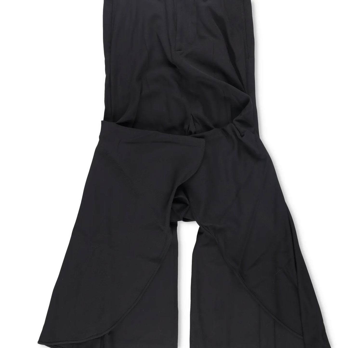 BALENCIAGA Womens Godet Skirt Maxi Asymmetric Twill Black Size 38 RRP 2450 — View 4