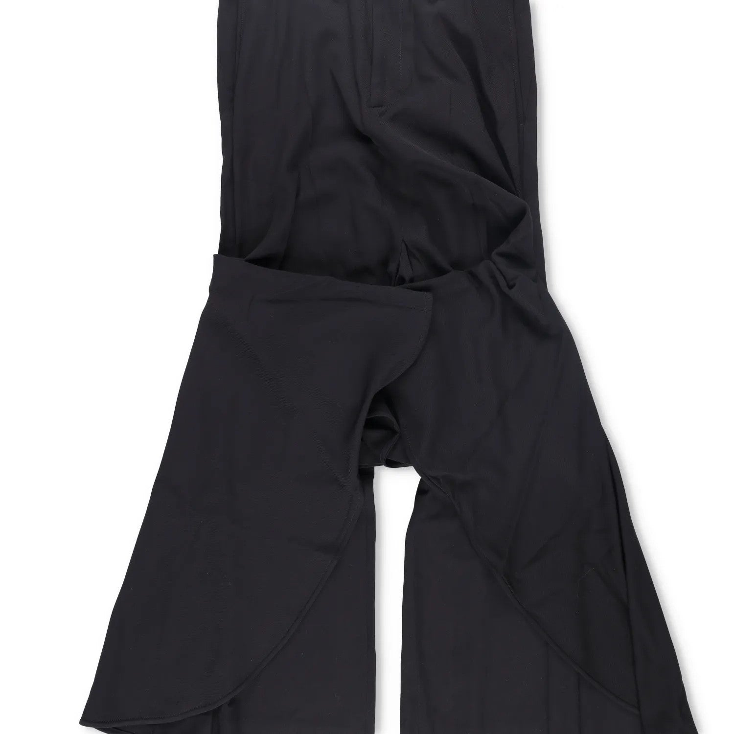 BALENCIAGA Womens Godet Skirt Maxi Asymmetric Twill Black Size 38 RRP 2450 — View 4