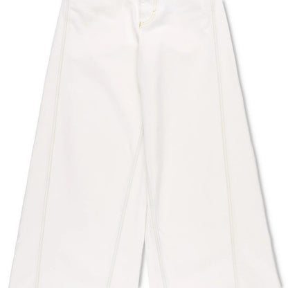 MONCLER GENIUS X Alicia Keys Womens Wide Leg Jeans Neutrals High Waist 40 RRP525 — View 3