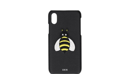 DIOR Bee Hard Phone Case Fits Apple iPhone X Black White Yellow RRP 310 — View 4