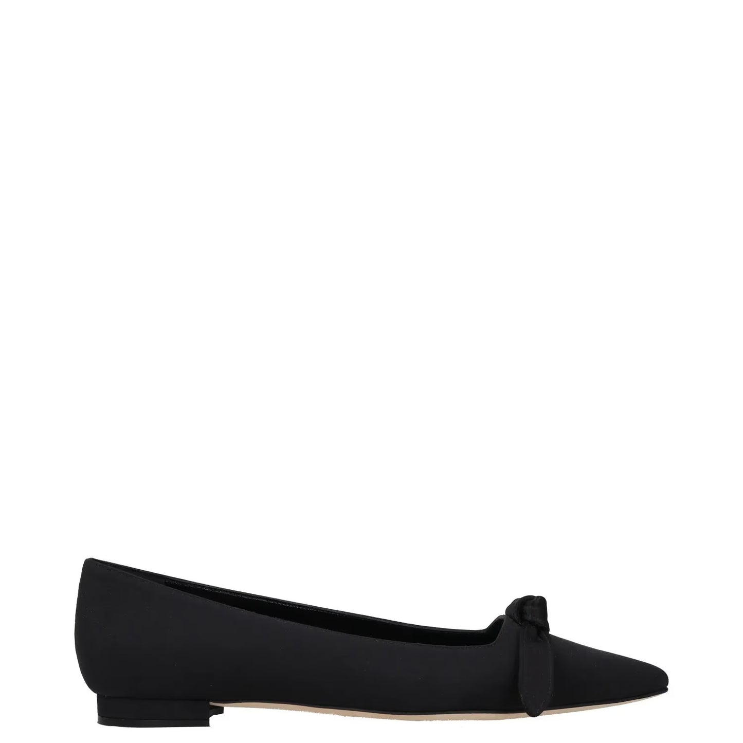 MANOLO BLAHNIK Womens Flats Black Synthetic Slip On Bow Detail UK 2 RRP 650