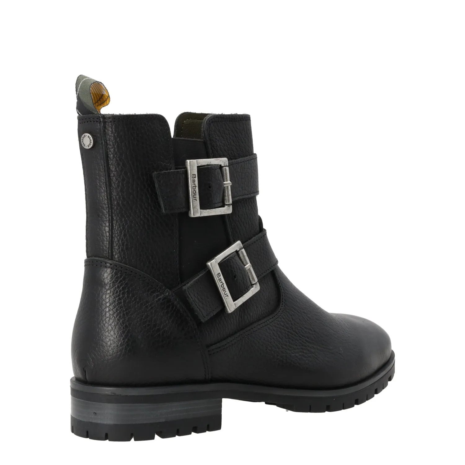 BARBOUR Womens Marina Ankle Boots Leather Black Two Silver Buckles UK 4 RRP 140 — View 8