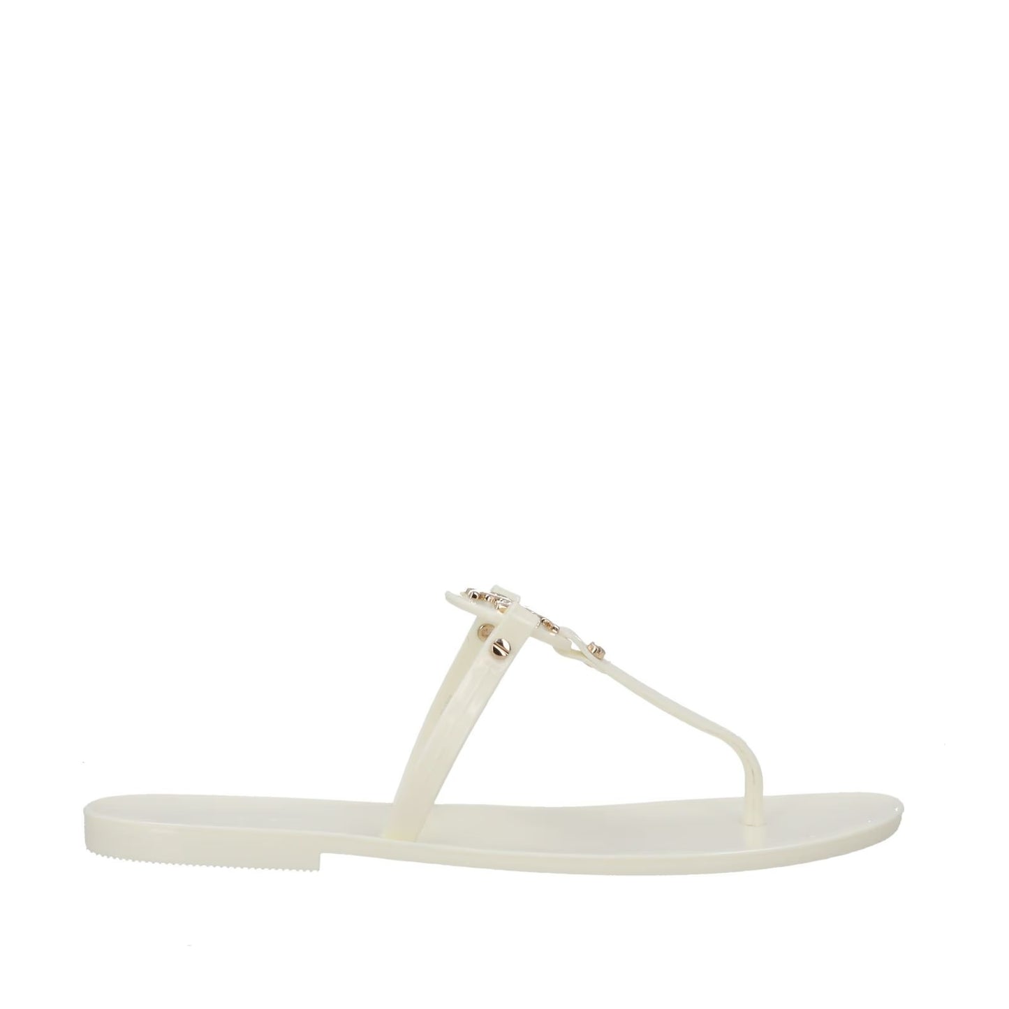 TORY BURCH Womens Mini Miller White Thong Sandal Studded Slip On US 7 RRP 95