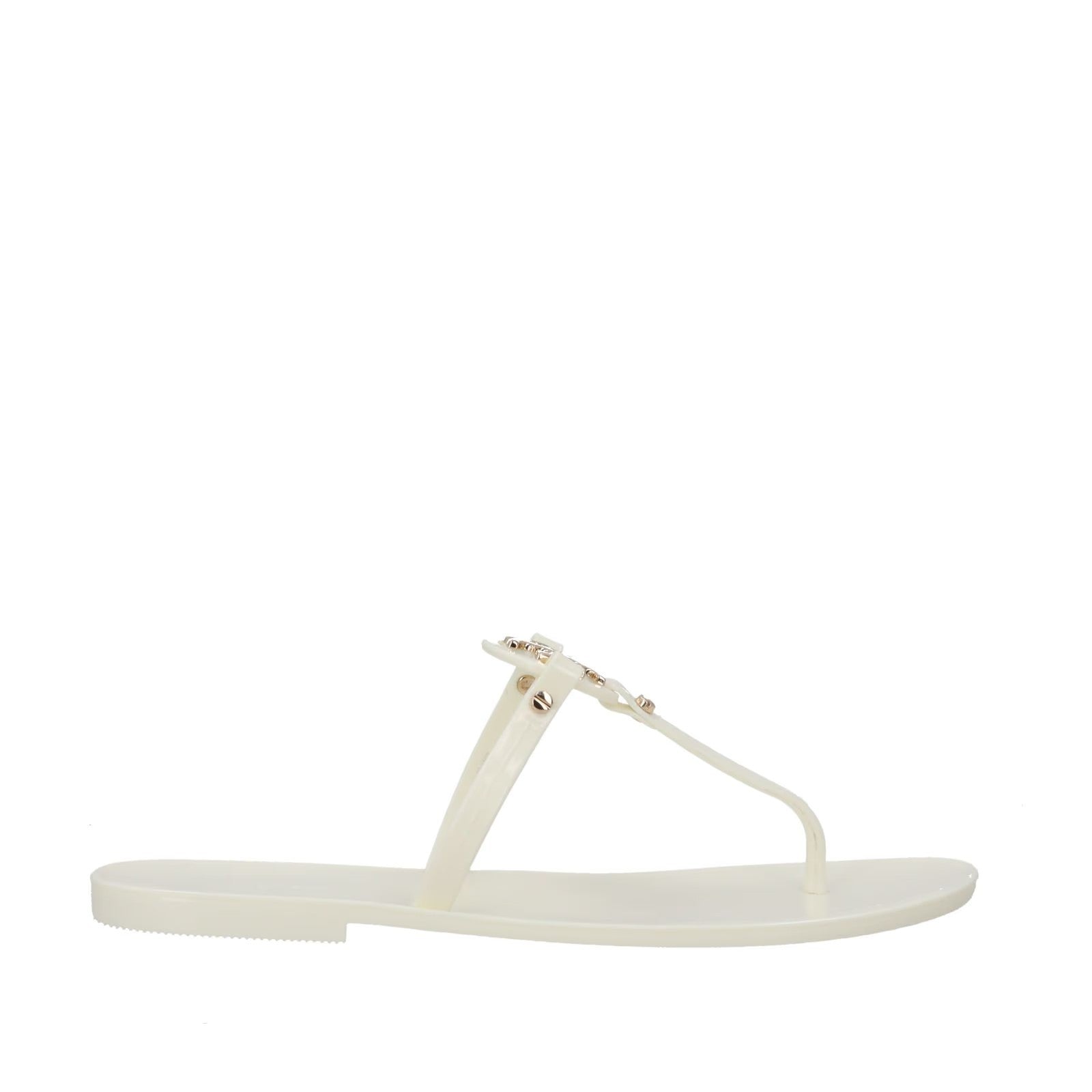 TORY BURCH Womens Mini Miller White Thong Sandal Studded Slip On US 7 RRP 95