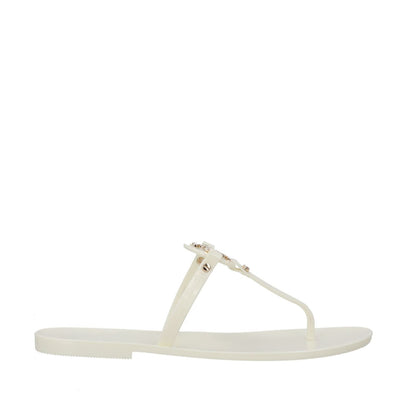TORY BURCH Womens Mini Miller White Thong Sandal Studded Slip On US 7 RRP 95