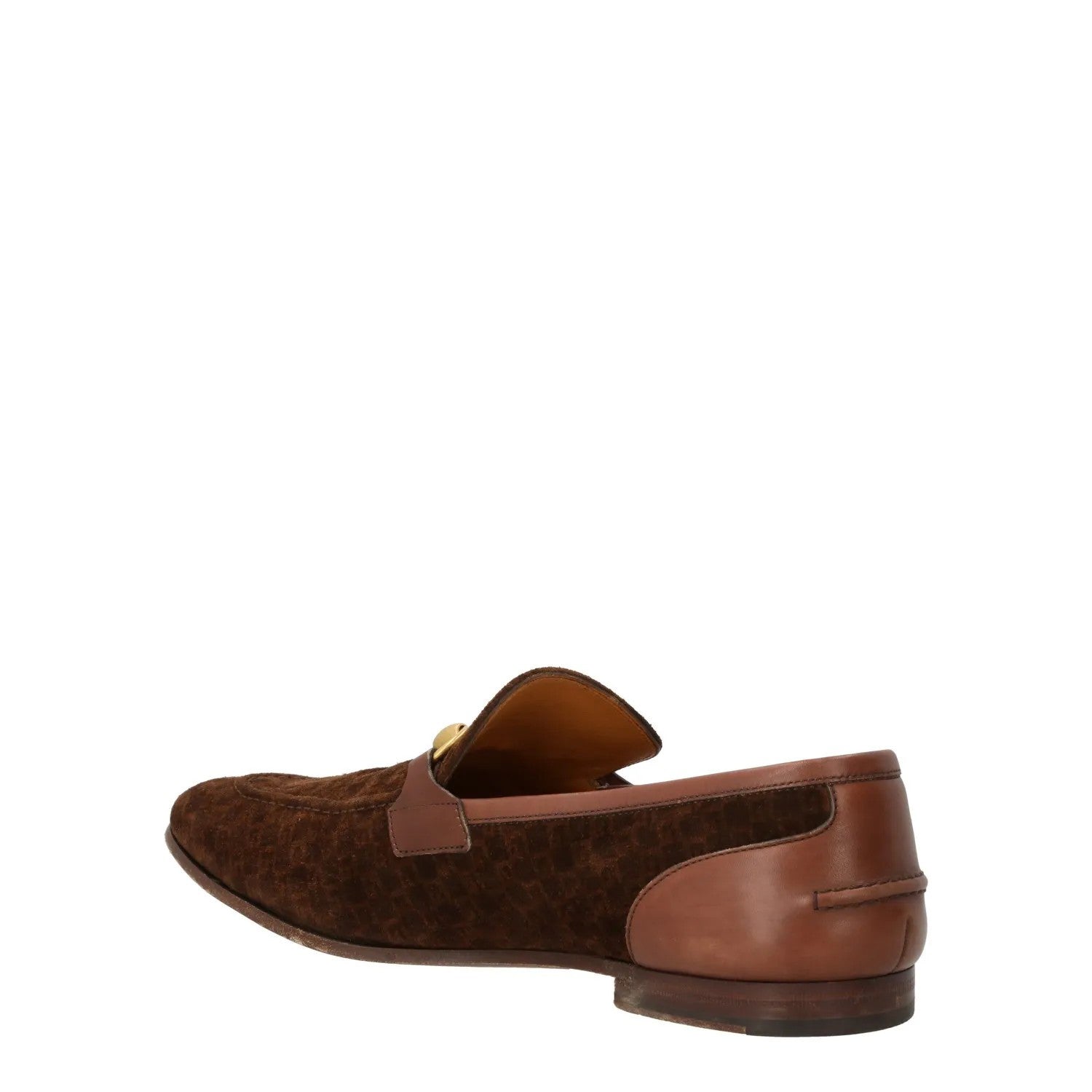 GUCCI Mens Jordan Leather Loafers Core Brown Flat Small Heel Size UK 9 RRP 645 — View 6