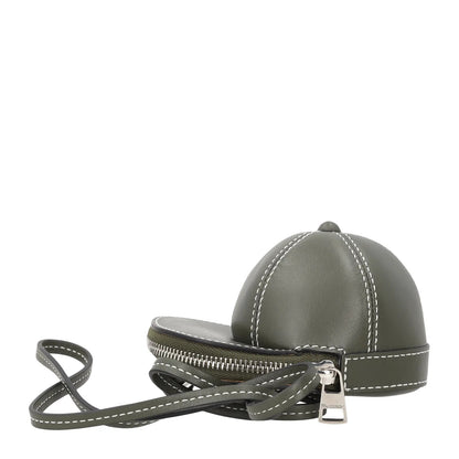 J.W. ANDERSON Womens Nano Cap Crossbody Bag Leather Army Green Size S RRP 295 — View 4