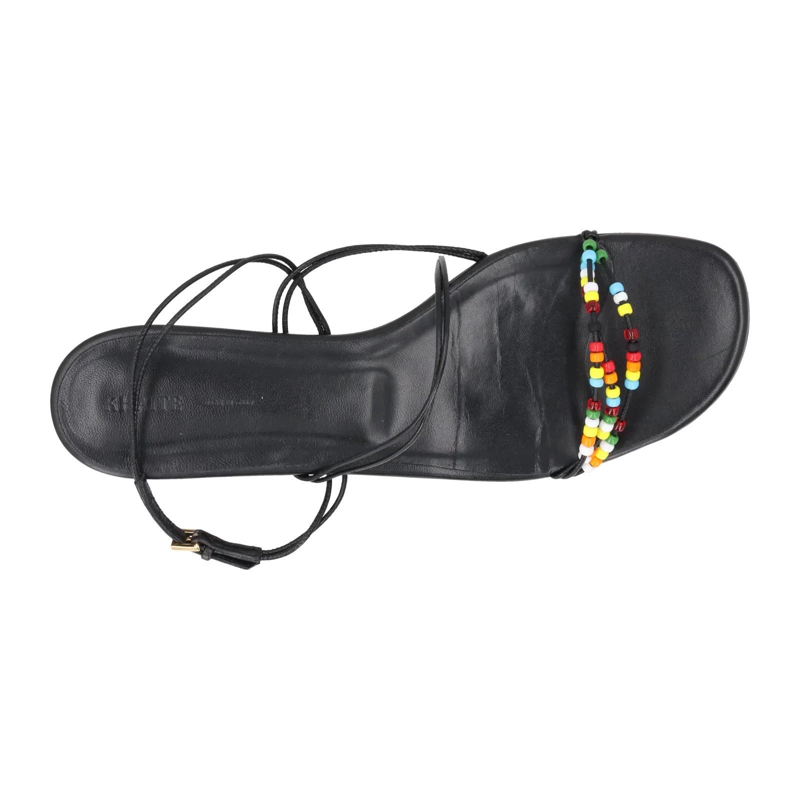 KHAITE Womens Loop Flat Sandals Black Leather Strappy Thong Buckled UK 7 RRP 595 — View 7