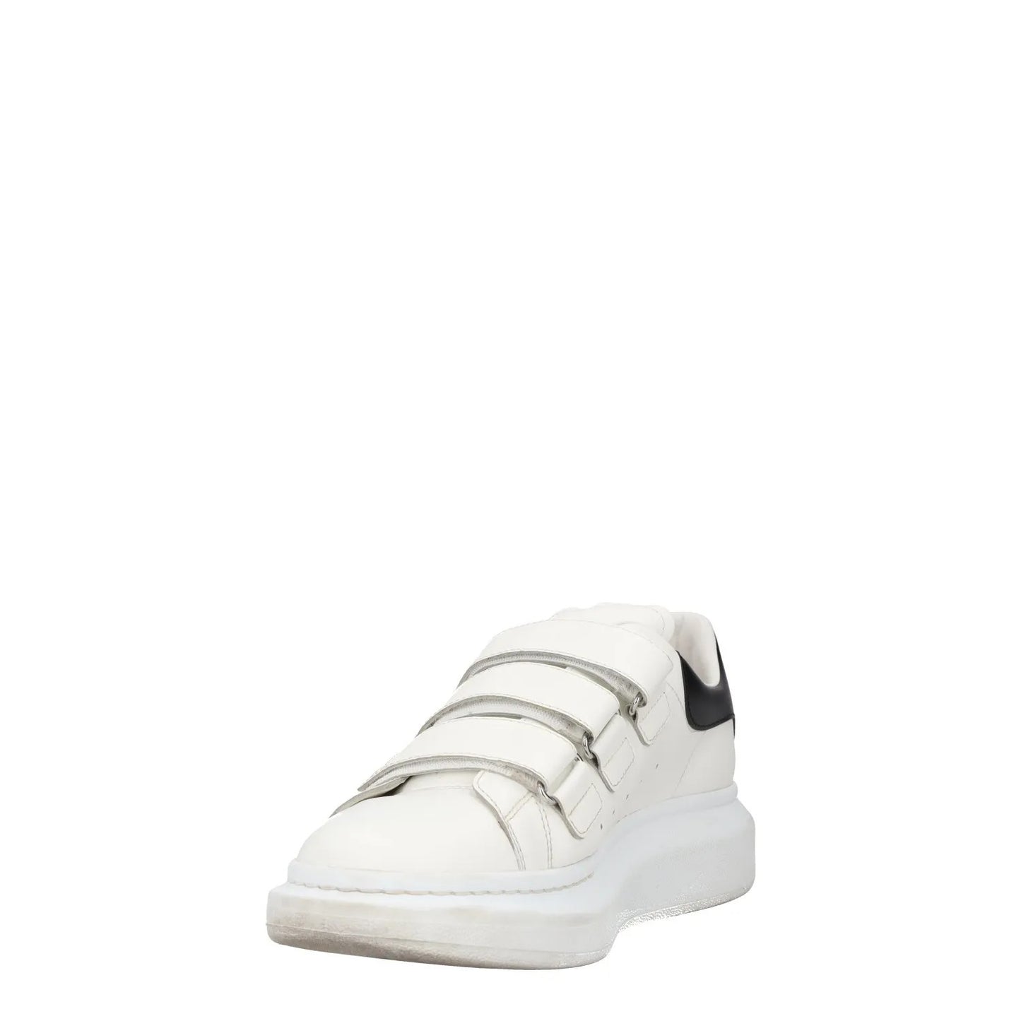 ALEXANDER MCQUEEN Mens White Black Leather Strappy Chunky UK 6 RRP 470 — View 3