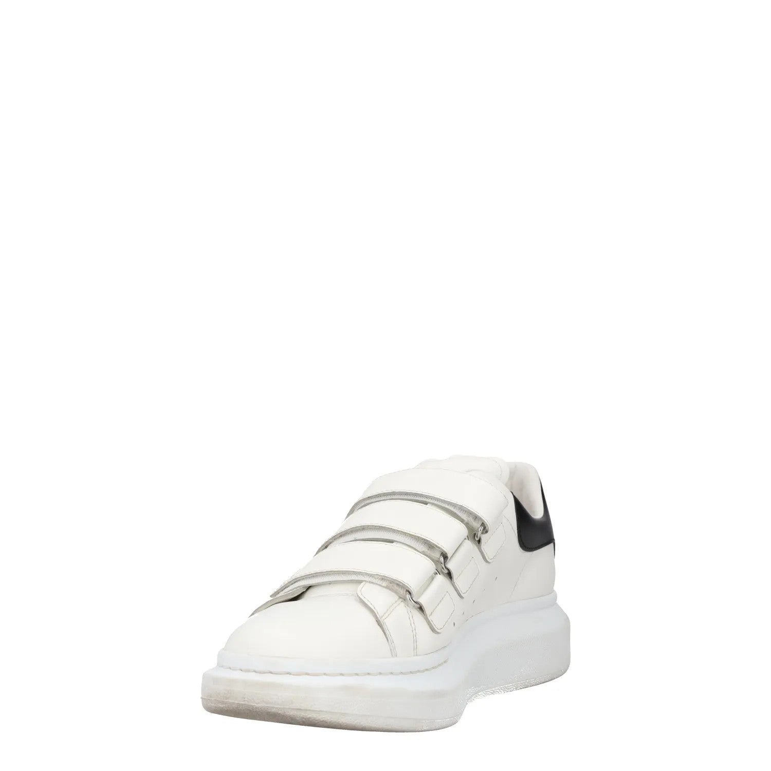 ALEXANDER MCQUEEN Mens White Black Leather Strappy Chunky UK 6 RRP 470 — View 3