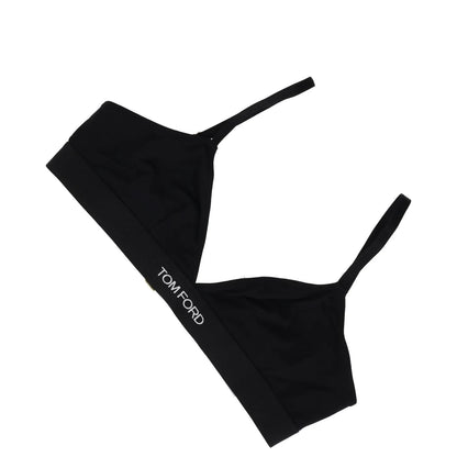 TOM FORD Womens Soft Cup Bra Jersey Logo Band Black Strap Size XL RRP 155 — View 3