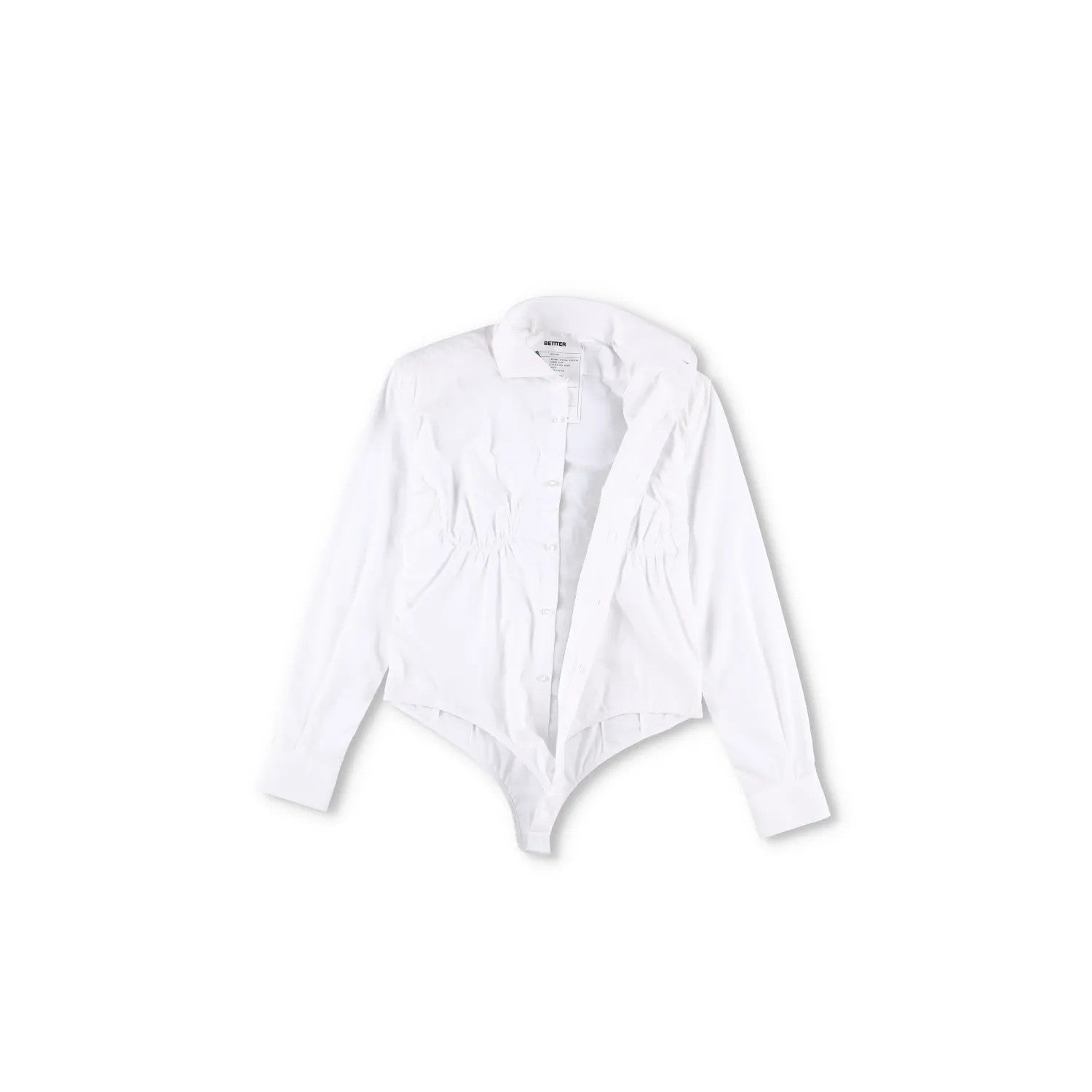 BETTTER Womens Fitted Bra Shirt White Basic Button-Up White Size S RRP 530 — View 6