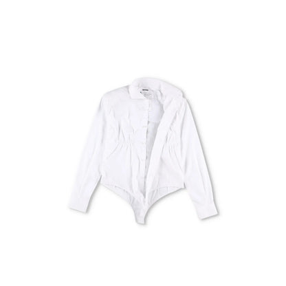 BETTTER Womens Fitted Bra Shirt White Basic Button-Up White Size S RRP 530 — View 6