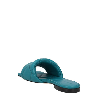 BOTTEGA VENETA Womens Slip On Sandals Blue Leather Flat UK 5.5 RRP 1010 — View 5
