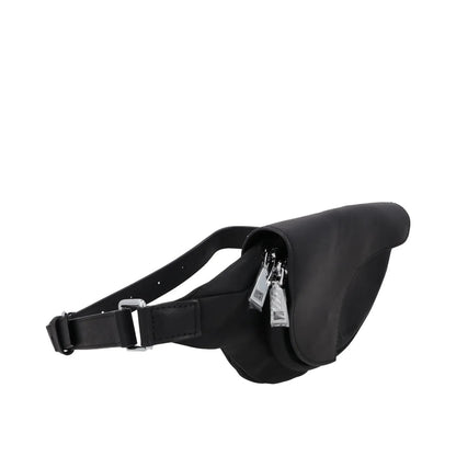 MYL BERLIN Womens Black Leather Waist Pack Flap Closure Adjustable S RRP 125 — View 7