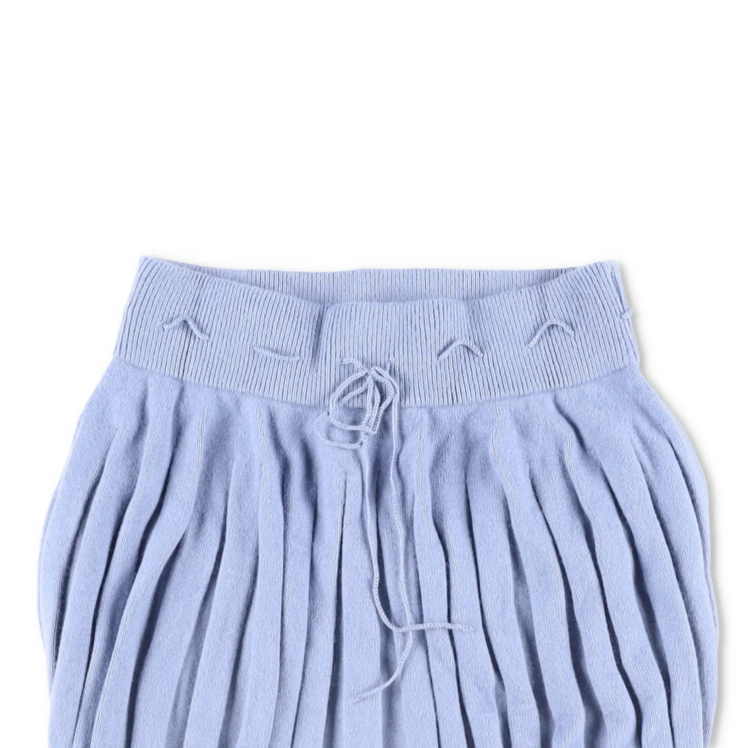 DANIELLE GUIZIO Womens Cielo Pleated Mini Skirt Low Rise Blue Pleated L RRP 150 — View 2