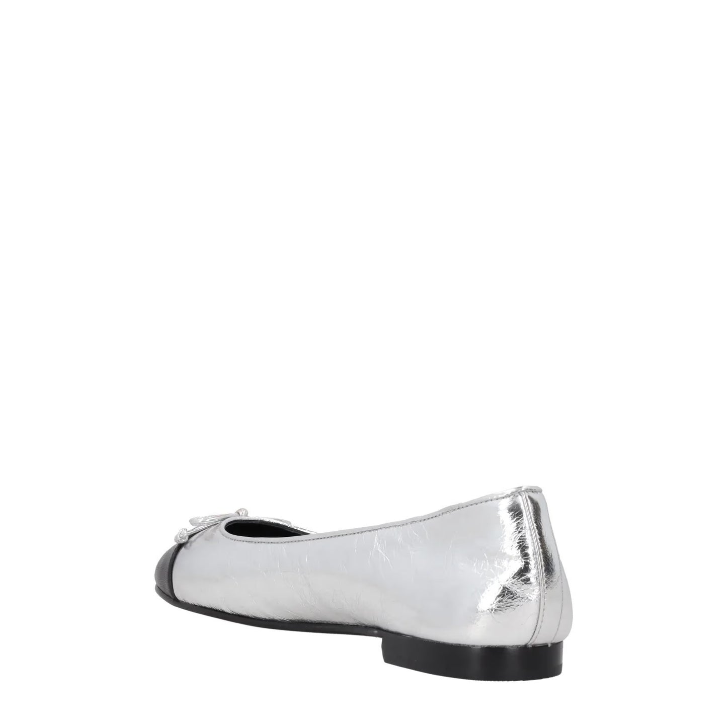 TORY BURCH Womens Silver Leather Ballet Flats Bow Accent Slip On US 9 RRP 260 — View 5