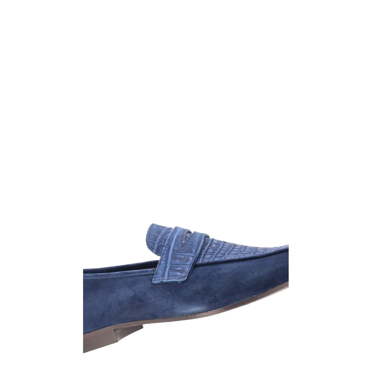 BOUGEOTTE Mens Slip On Loafers Suede Leather Almond Toe Blue UK 7 RRP 1955 — View 9