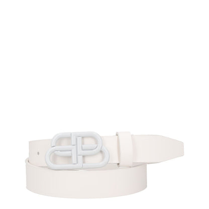 BALENCIAGA Womens Belt White Leather White Buckle Regular Width Size 70 RRP 360