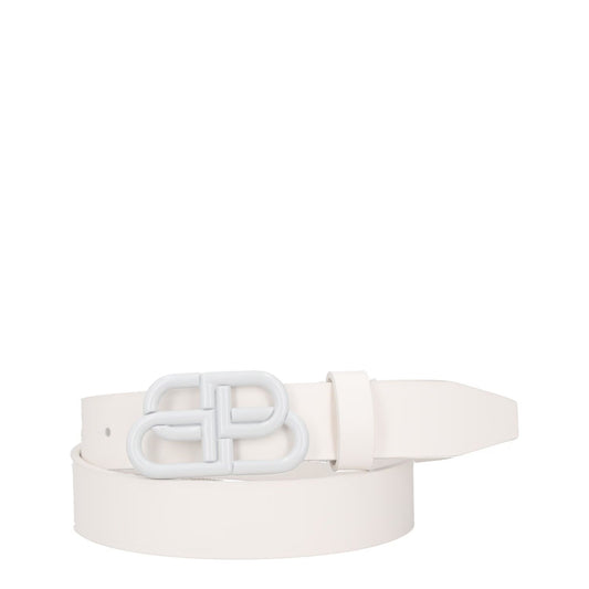 BALENCIAGA Womens Belt White Leather White Buckle Regular Width Size 70 RRP 360
