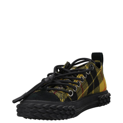 GIUSEPPE ZANOTTI Womens Trainers Yellow Synthetic Checkered Low Top UK 3 RRP 400 — View 3