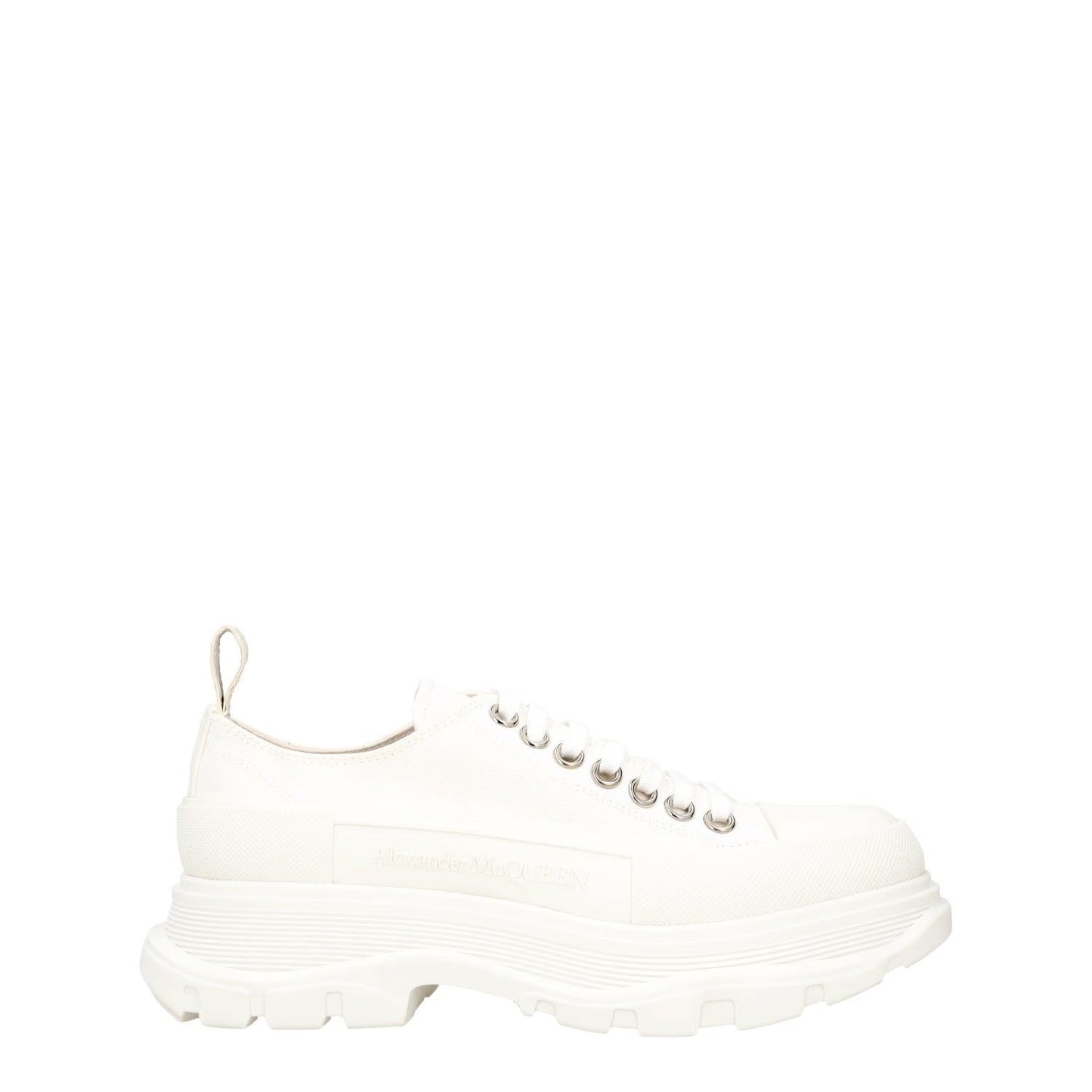 ALEXANDER MCQUEEN Womens Trainers White Low Top Lace Up Sneakers UK 5 RRP 385