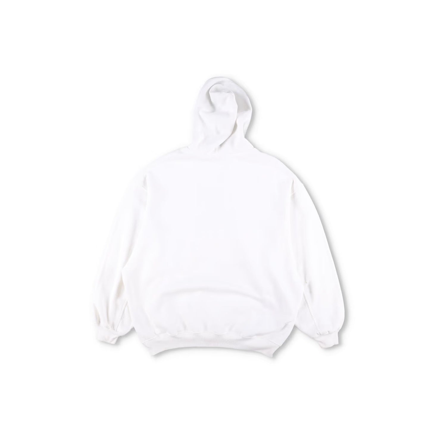 BALENCIAGA Mens White Hoodie Cotton Blend Logo Graphic Print Size S RRP 590 — View 7