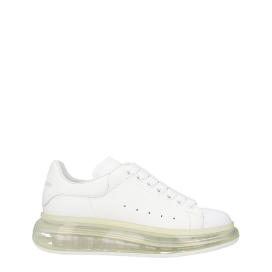ALEXANDER MCQUEEN Womens White Leather Low Top See Through Sole UK 2.5 RRP 460