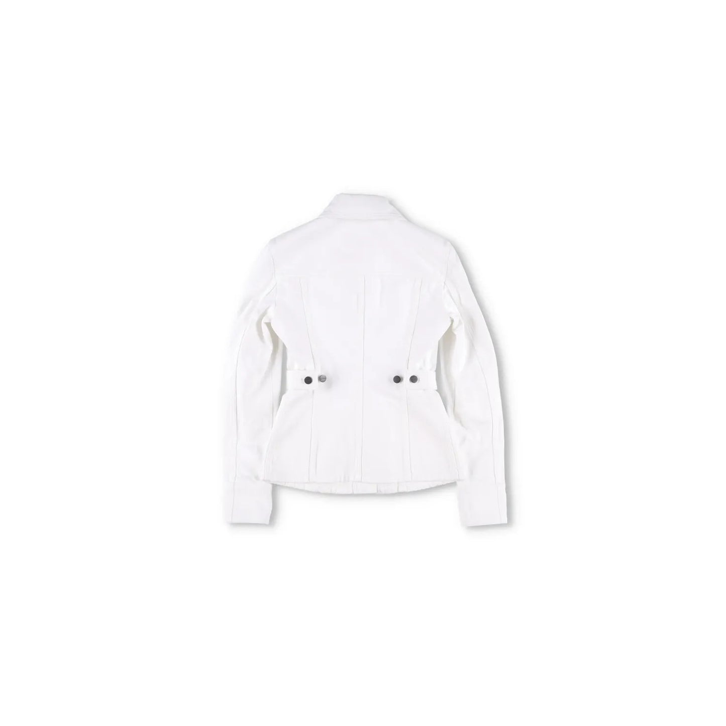SALVATORE FERRAGAMO Womens Denim Jacket Long Sleeve Buttoned White 36 RRP 1250 — View 10