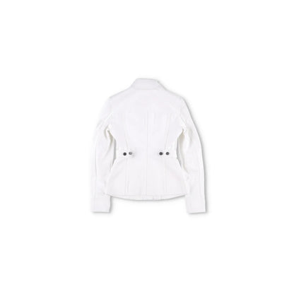 SALVATORE FERRAGAMO Womens Denim Jacket Long Sleeve Buttoned White 36 RRP 1250 — View 10
