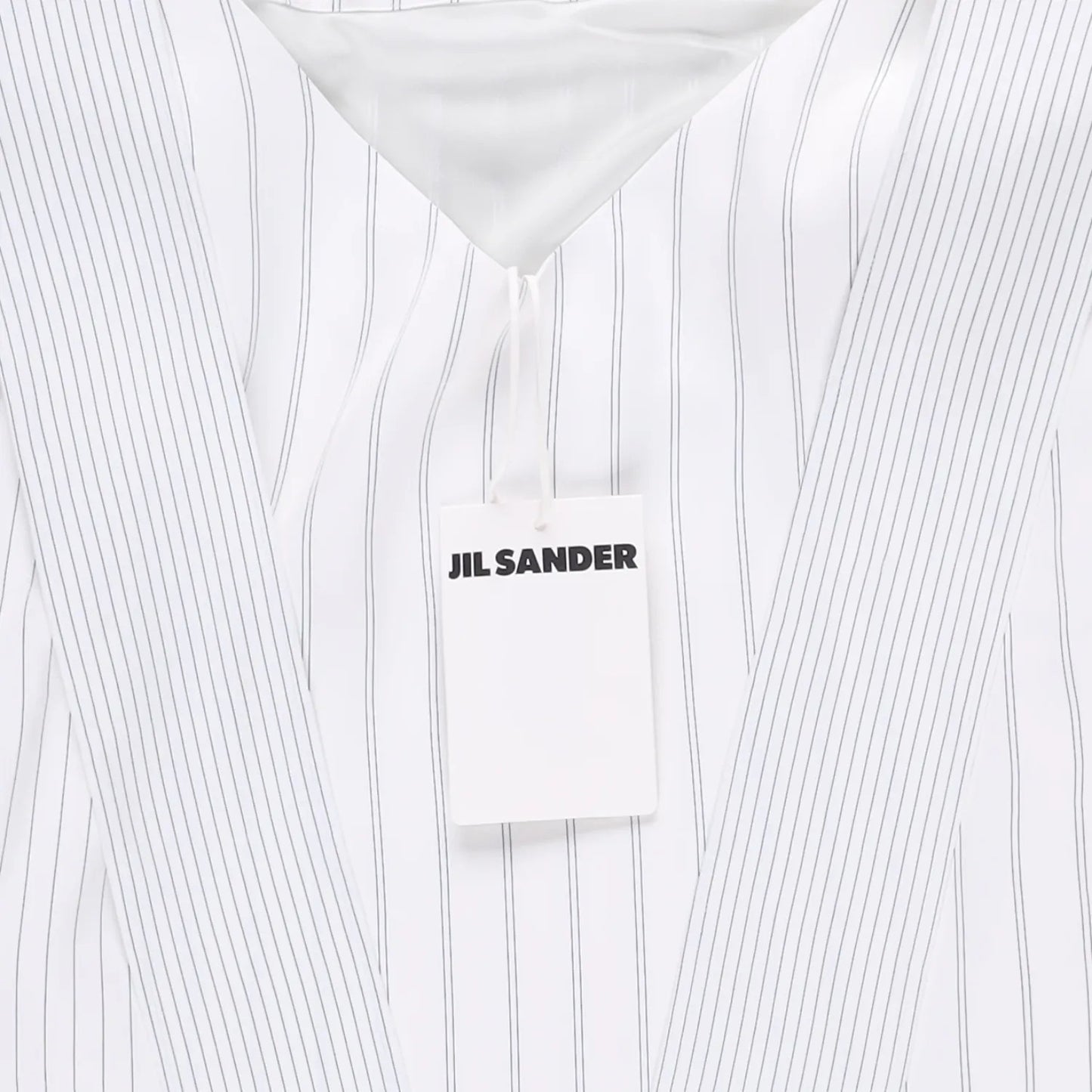 JIL SANDER Womens Dress Silk Blend Mini White Striped Sleeveless Size 38 RRP 350 — View 7