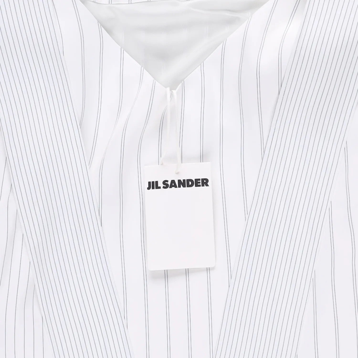 JIL SANDER Womens Dress Silk Blend Mini White Striped Sleeveless Size 38 RRP 350 — View 7