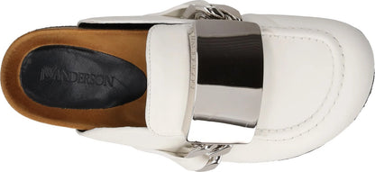 J.W. ANDERSON Womens Anderson Gourmet Loafer Tag Chain Leather White UK4 RRP 495 — View 7